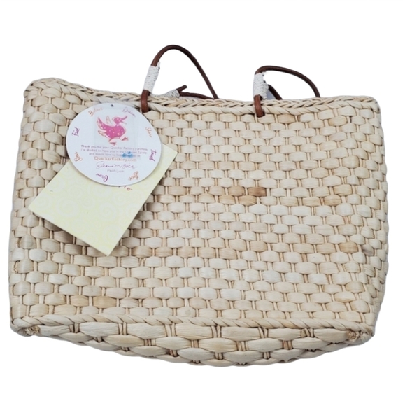 New Quacker Factory Straw Woven Beach Tote… - Picture 8 of 8